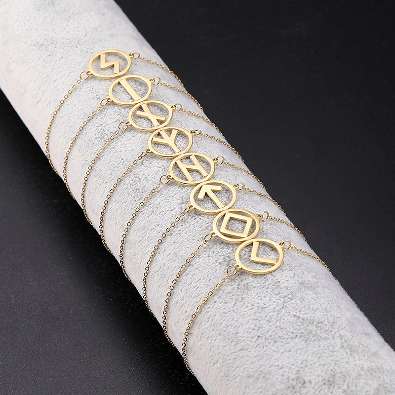 Gold Rune Intention Bracelet