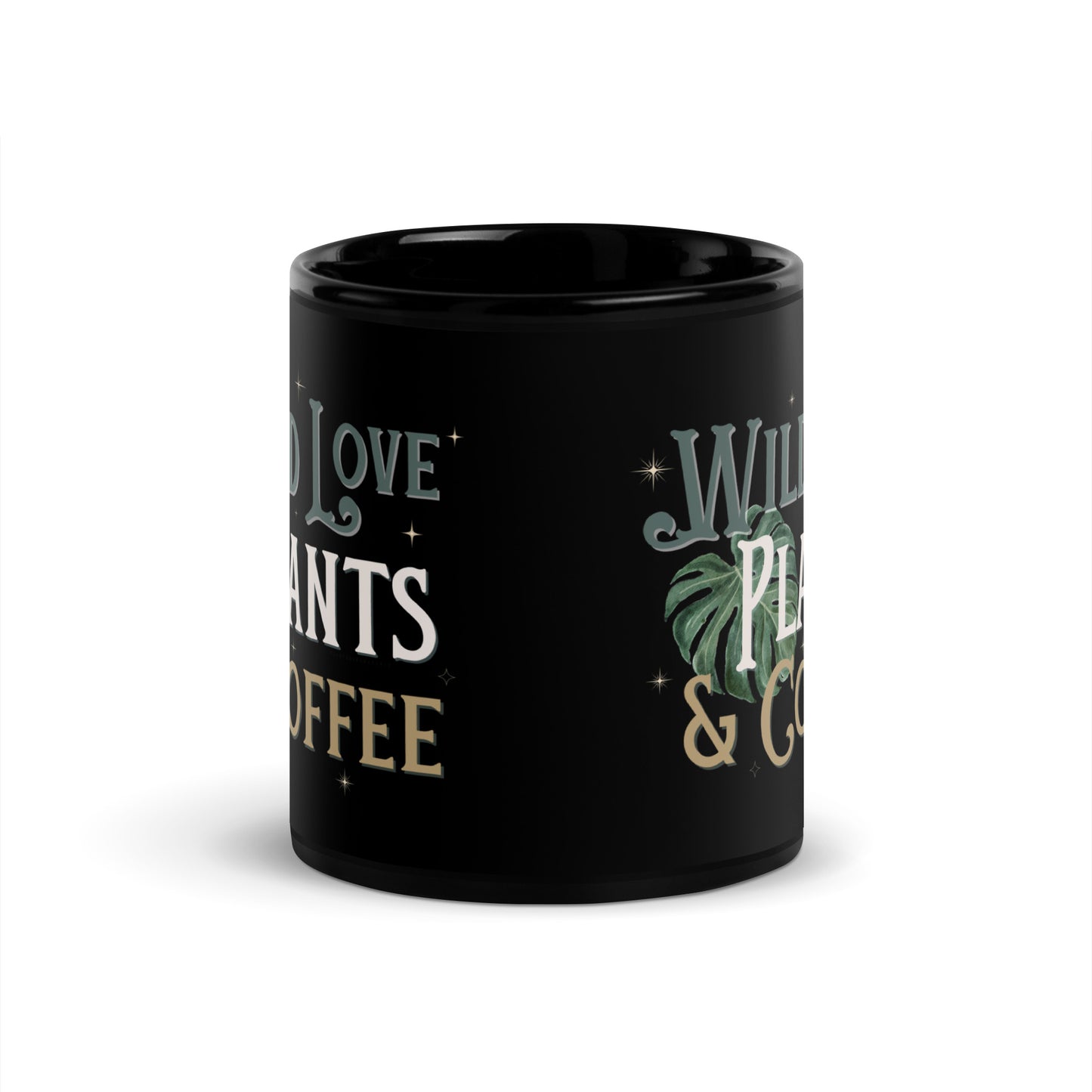 Wild Love, Plants & Coffee Black Printed Mug