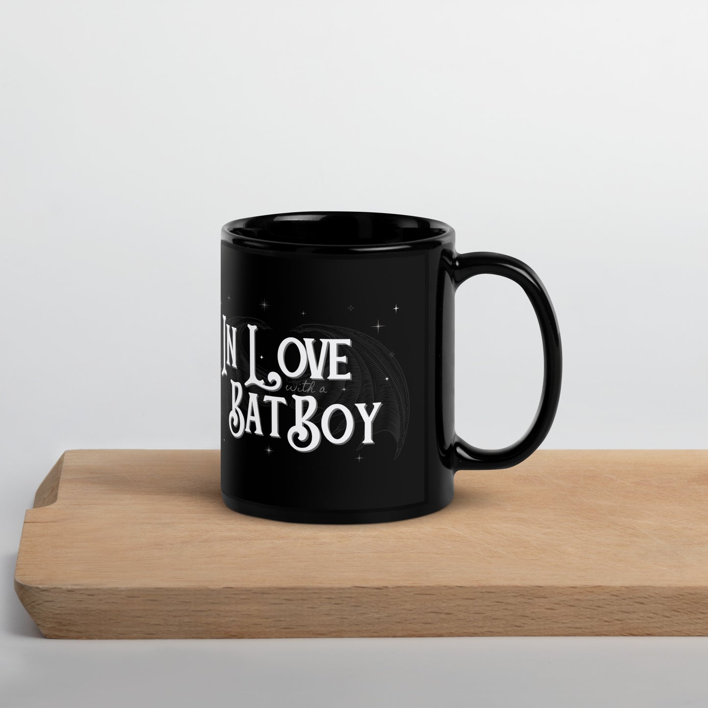 In Love with a Bat Boy - Dark Romance Fae Smut Book Lover Fantasy ACOTAR Black Glossy Mug
