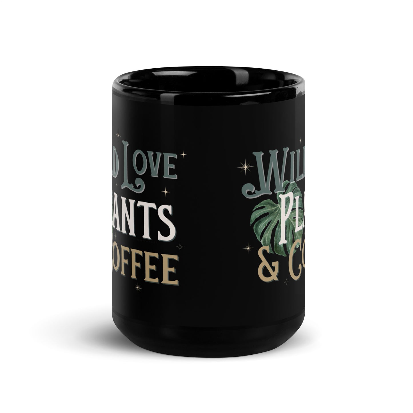 Wild Love, Plants & Coffee Black Printed Mug