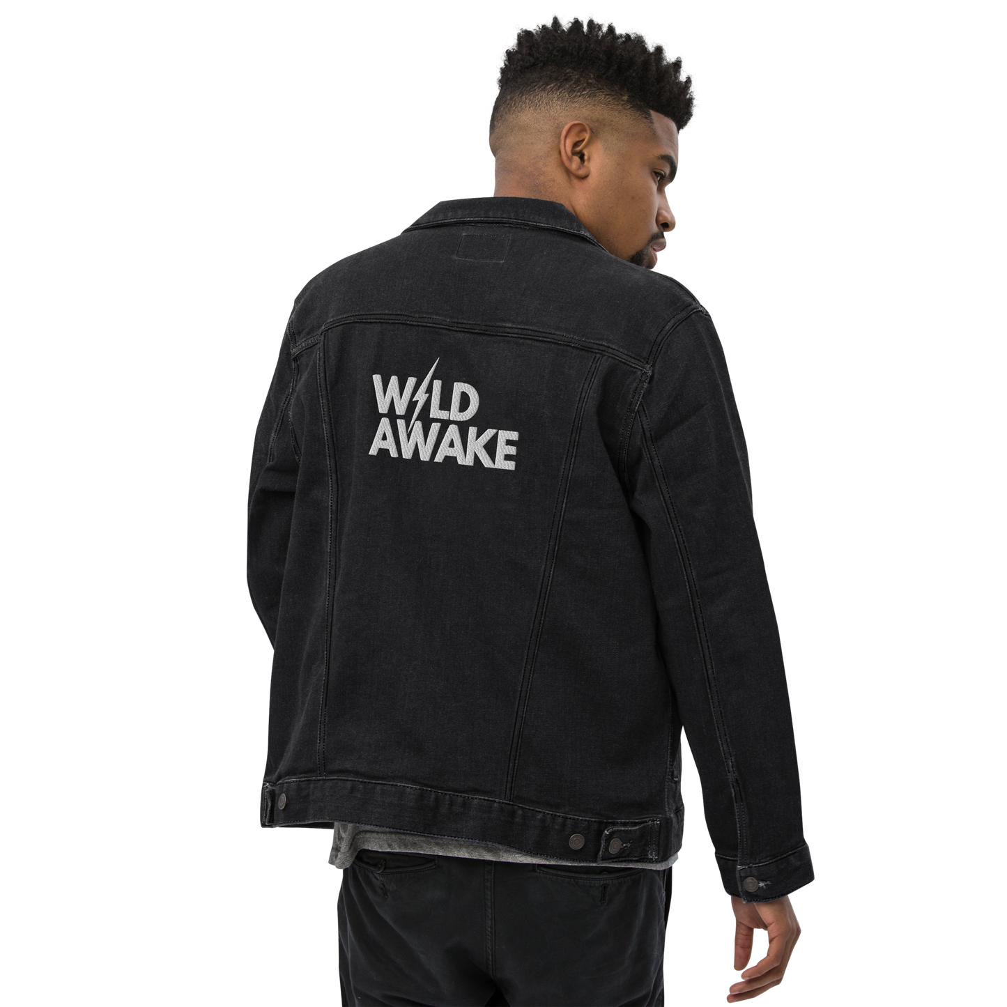 Wild Awake Embroidered Ring-spun Denim Jacket