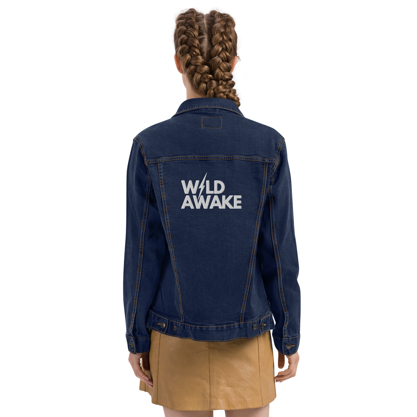 Wild Awake Embroidered Ring-spun Denim Jacket