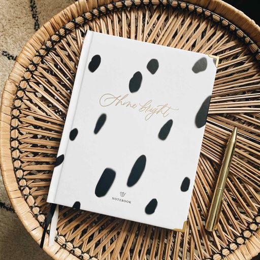 CLEARANCE Notes Dalmatian Luxury Lined Notebook (Shine Bright)